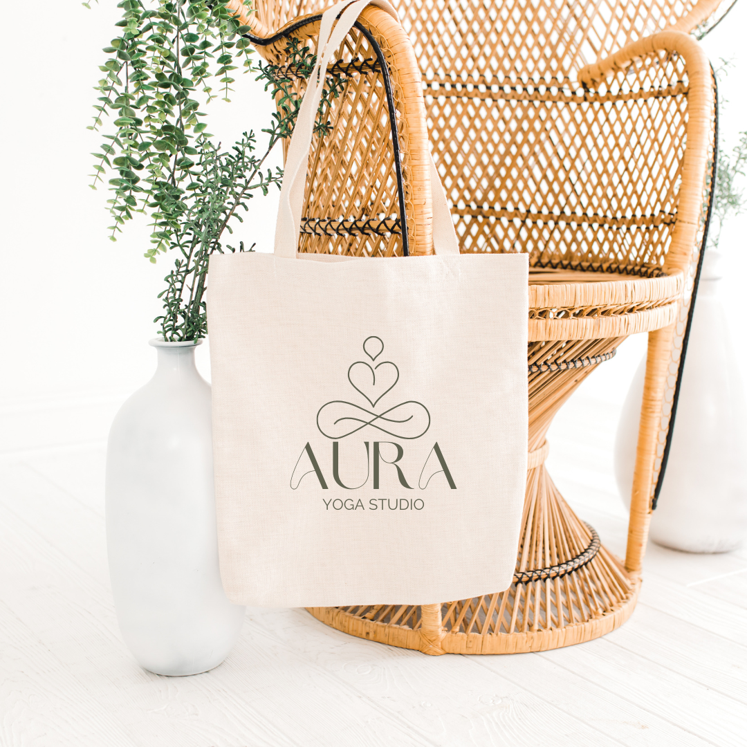 Cream Colorful Text Tote Bag Mockup Instagram Post